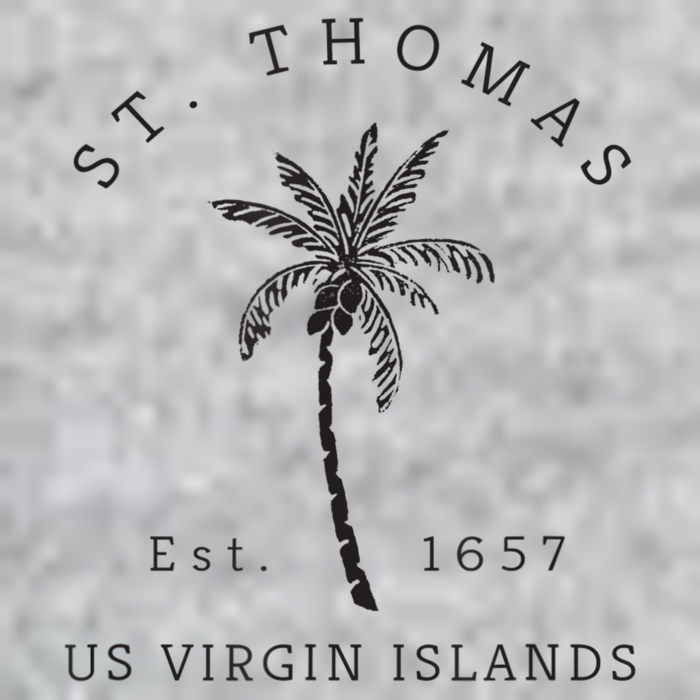 Original St. Thomas Virgin Islands Palm Tree Novelty Art Premium T-Shirt