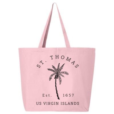 Original St. Thomas Virgin Islands Palm Tree Novelty Art 25L Jumbo Tote
