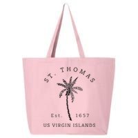 Original St. Thomas Virgin Islands Palm Tree Novelty Art 25L Jumbo Tote
