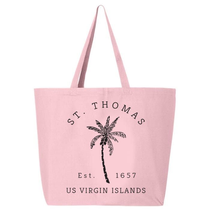 Original St. Thomas Virgin Islands Palm Tree Novelty Art 25L Jumbo Tote