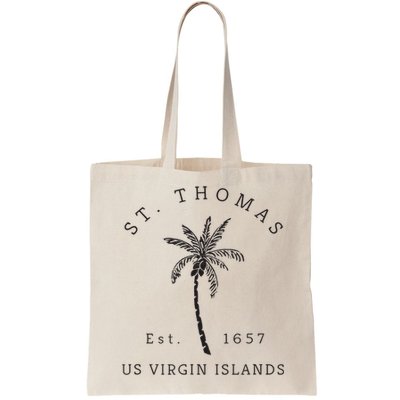 Original St. Thomas Virgin Islands Palm Tree Novelty Art Bag