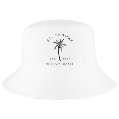 Original St. Thomas Virgin Islands Palm Tree Novelty Art Cool Comfort Performance Bucket Hat