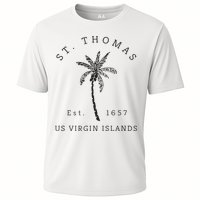 Original St. Thomas Virgin Islands Palm Tree Novelty Art Cooling Performance Crew T-Shirt