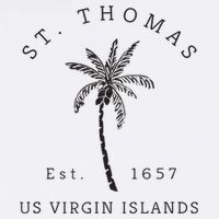 Original St. Thomas Virgin Islands Palm Tree Novelty Art Cooling Performance Crew T-Shirt