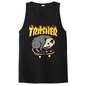 Opossum Skateboard Trasher Funny Possum Skater PosiCharge Competitor Tank