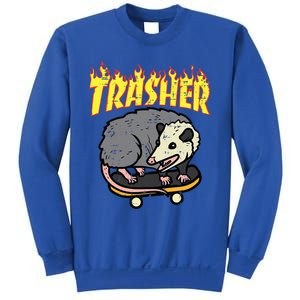 Opossum Skateboard Trasher Funny Possum Skater Sweatshirt