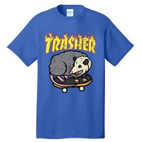 Opossum Skateboard Trasher Funny Possum Skater Tall T-Shirt