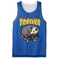 Opossum Skateboard Trasher Funny Possum Skater Mesh Reversible Basketball Jersey Tank