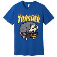 Opossum Skateboard Trasher Funny Possum Skater Premium T-Shirt