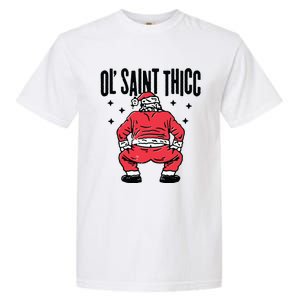 Ol Saint Thicc Funny Santa Garment-Dyed Heavyweight T-Shirt