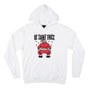 Ol Saint Thicc Funny Santa Hoodie