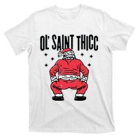 Ol Saint Thicc Funny Santa T-Shirt