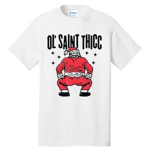 Ol Saint Thicc Funny Santa Tall T-Shirt