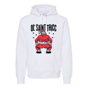 Ol Saint Thicc Funny Santa Premium Hoodie