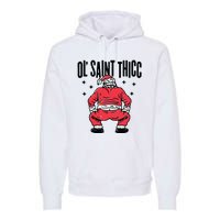 Ol Saint Thicc Funny Santa Premium Hoodie