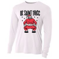 Ol Saint Thicc Funny Santa Cooling Performance Long Sleeve Crew