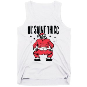 Ol Saint Thicc Funny Santa Tank Top