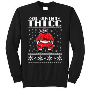 Ol Saint Thicc Christmas Design Sweatshirt