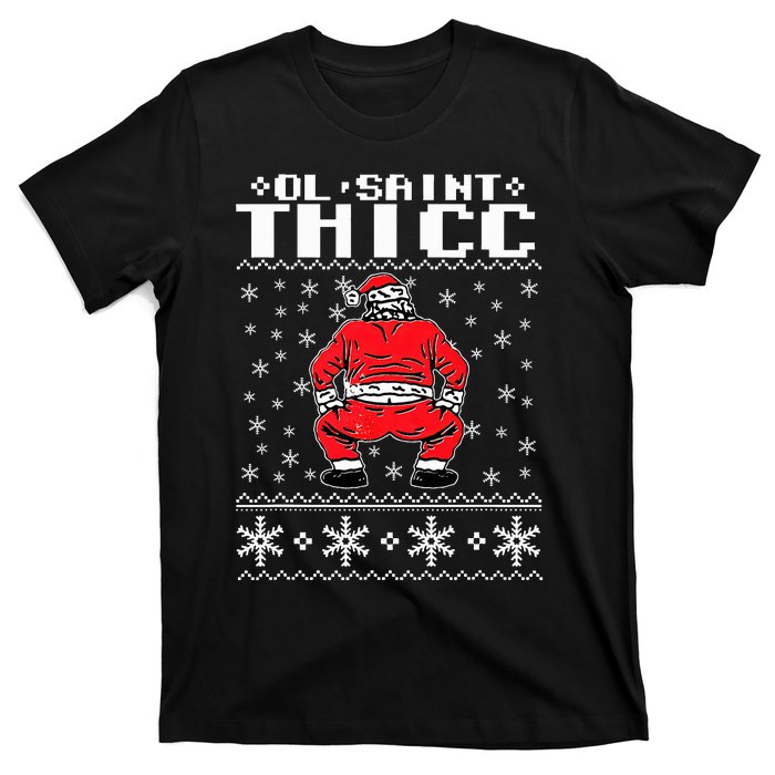 Ol Saint Thicc Christmas Design T-Shirt