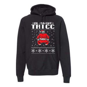 Ol Saint Thicc Christmas Design Premium Hoodie