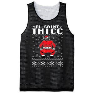 Ol Saint Thicc Christmas Design Mesh Reversible Basketball Jersey Tank