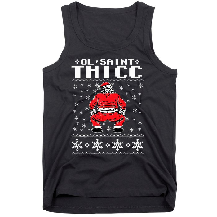 Ol Saint Thicc Christmas Design Tank Top