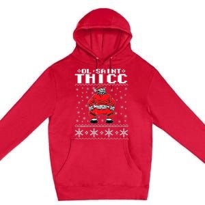 Ol Saint Thicc Christmas Design Premium Pullover Hoodie