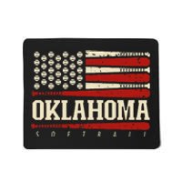 Oklahoma Softball Usa Flag Softball Mousepad