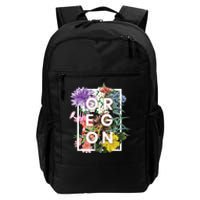 Oregon State Usa Souvenir Flowers Of Oregon Word Art Daily Commute Backpack