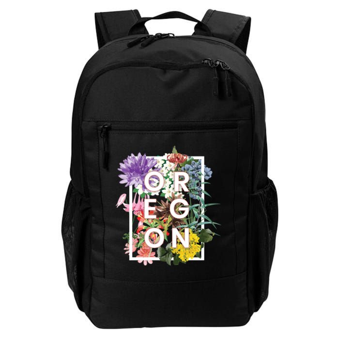 Oregon State Usa Souvenir Flowers Of Oregon Word Art Daily Commute Backpack