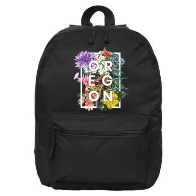 Oregon State Usa Souvenir Flowers Of Oregon Word Art 16 in Basic Backpack