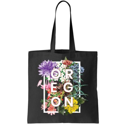 Oregon State Usa Souvenir Flowers Of Oregon Word Art Tote Bag