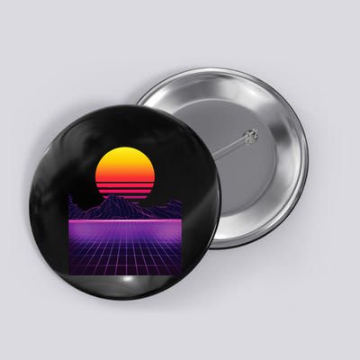 Outrun Synthwave Vaporwave Aesthetic 80S Retro Button