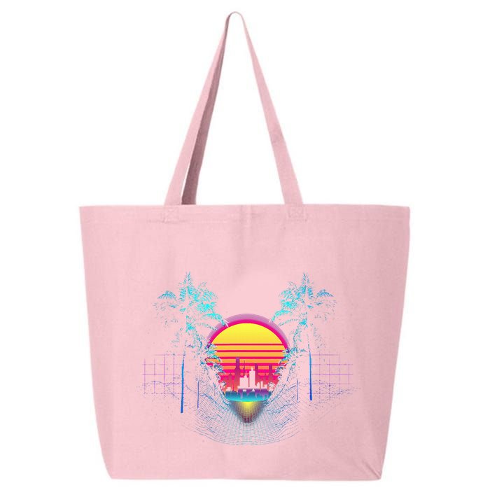 Outrun Synthwave Vaporwave Aesthetic 80S Retro 25L Jumbo Tote