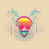 Outrun Synthwave Vaporwave Aesthetic 80S Retro Zip Tote Bag