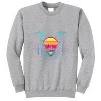 Outrun Synthwave Vaporwave Aesthetic 80S Retro Tall Sweatshirt