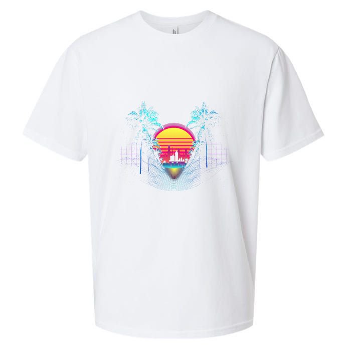 Outrun Synthwave Vaporwave Aesthetic 80S Retro Sueded Cloud Jersey T-Shirt