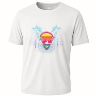 Outrun Synthwave Vaporwave Aesthetic 80S Retro Cooling Performance Crew T-Shirt