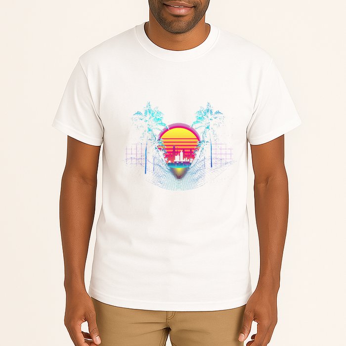 Outrun Synthwave Vaporwave Aesthetic 80S Retro Tall T-Shirt