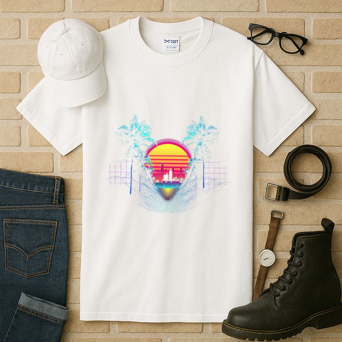 Outrun Synthwave Vaporwave Aesthetic 80S Retro Tall T-Shirt
