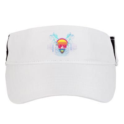 Outrun Synthwave Vaporwave Aesthetic 80S Retro Adult Drive Performance Visor