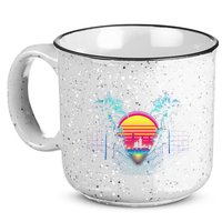 Outrun Synthwave Vaporwave Aesthetic 80S Retro 15oz Campfire Ceramic Mug