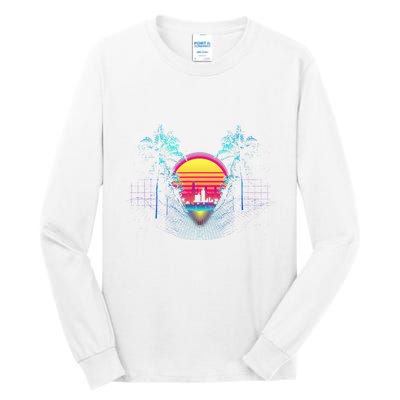 Outrun Synthwave Vaporwave Aesthetic 80S Retro Tall Long Sleeve T-Shirt