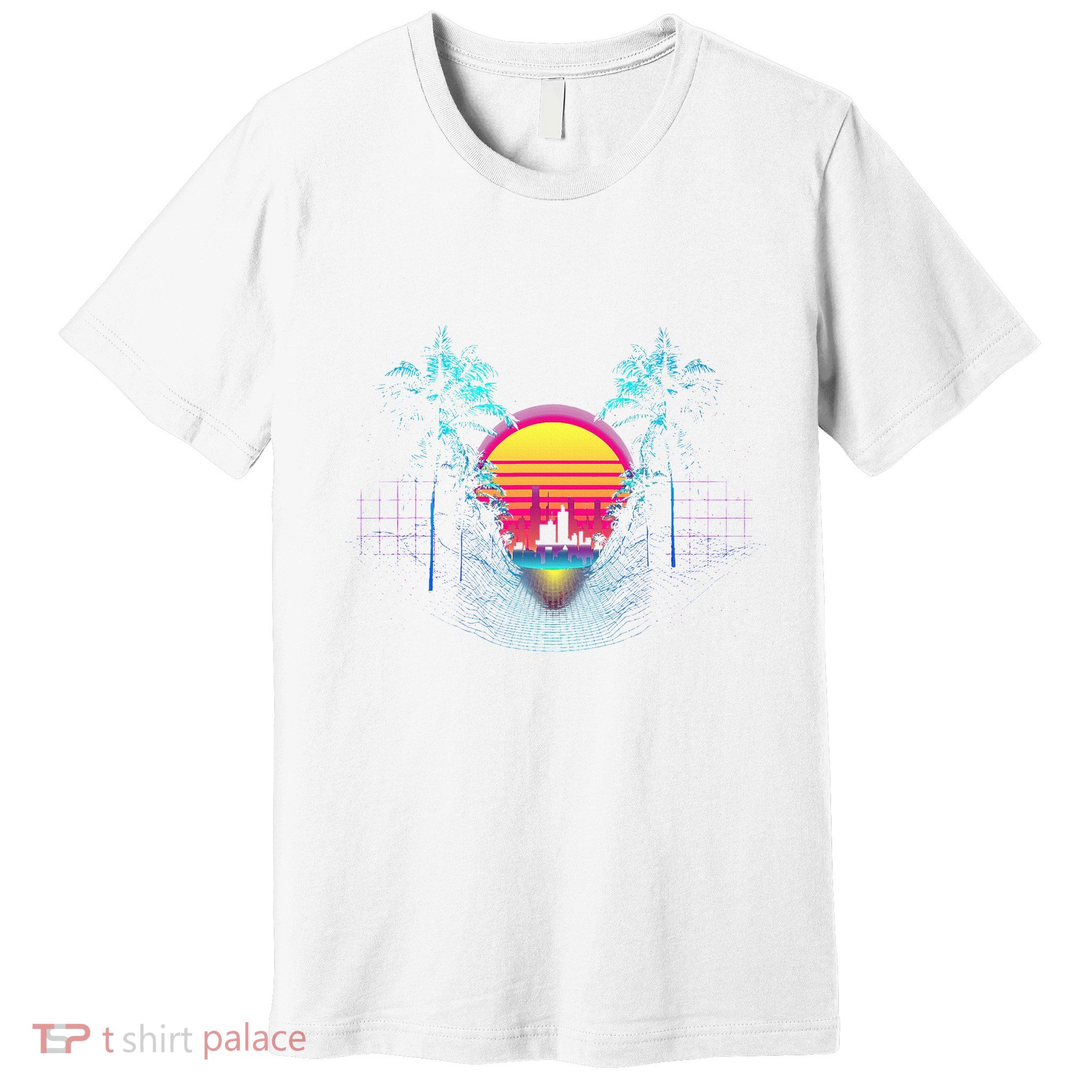 Outrun Synthwave Vaporwave Aesthetic 80S Retro Premium T-Shirt
