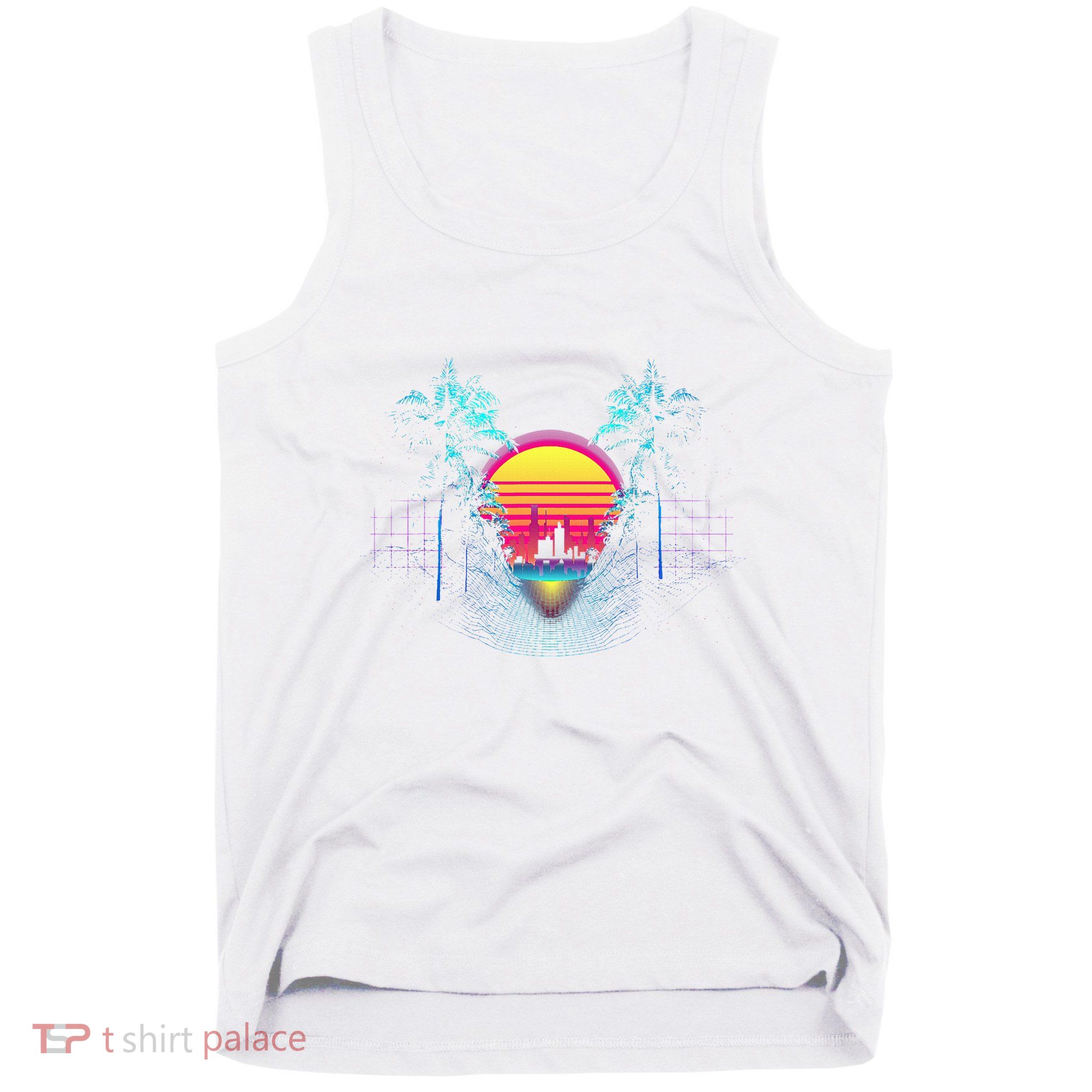 Outrun Synthwave Vaporwave Aesthetic 80S Retro Tank Top