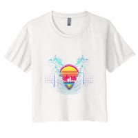 Outrun Synthwave Vaporwave Aesthetic 80S Retro Crop Top