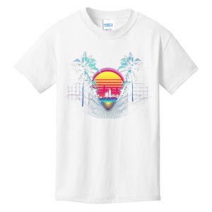 Outrun Synthwave Vaporwave Aesthetic 80S Retro Kids T-Shirt