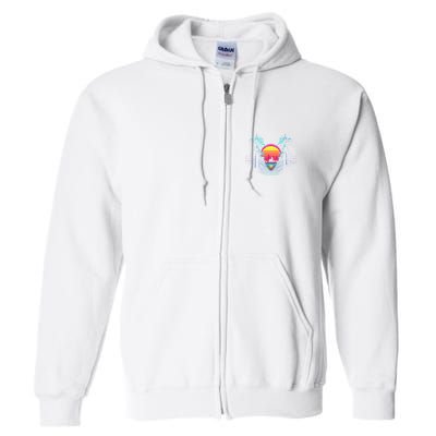 Outrun Synthwave Vaporwave Aesthetic 80S Retro Full Zip Hoodie