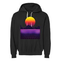 Outrun Synthwave Vaporwave Aesthetic 80s Retro Garment-Dyed Fleece Hoodie