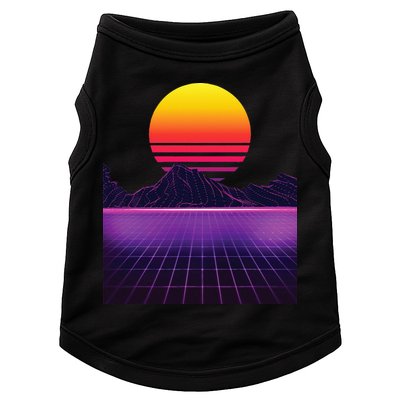 Outrun Synthwave Vaporwave Aesthetic 80s Retro Doggie Tank